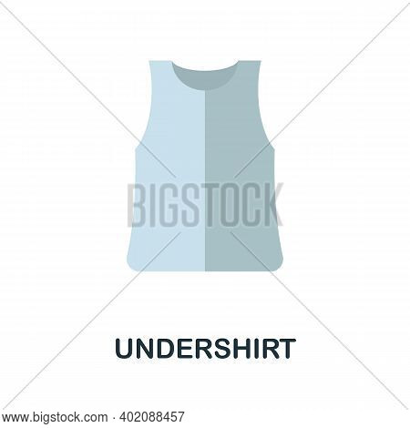 Undershirt Flat Icon. Color Simple Element From Clothes Collection. Creative Undershirt Icon For Web