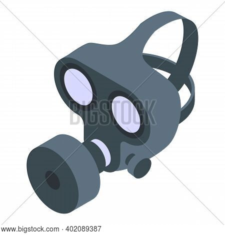 Extreme Gas Mask Icon. Isometric Of Extreme Gas Mask Vector Icon For Web Design Isolated On White Ba