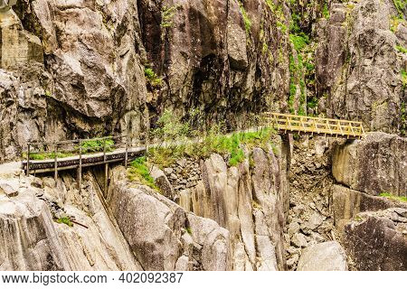 Allmannajuvet Mines Area Sauda. Norwegian National Tourist Scenic Route Ryfylke.