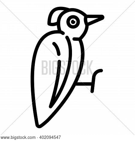 Wild Woodpecker Icon. Outline Wild Woodpecker Vector Icon For Web Design Isolated On White Backgroun