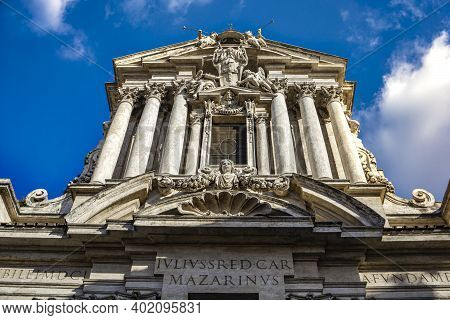 View At Church Saints Vincent And Anastasius At Trevi In Rome, Italy