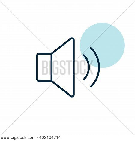 Medium Volume Sound Music Vector Flat Icon. Graph Symbol For Music And Sound Web Site And Apps Desig