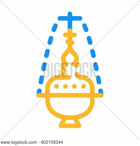 Censer Priest Color Icon Vector Illustration Color