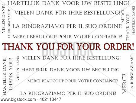 Thank You For Your Order Wordcloud - Illustration