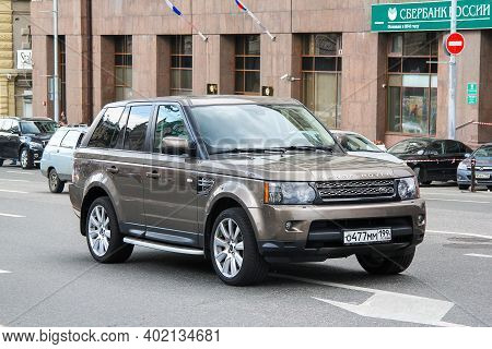 Moscow, Russia - June 2, 2013: Luxury Suv Range Rover Sport In The City Street.