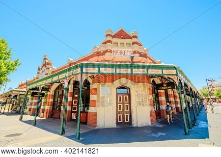 Fremantle, Western Australia - Jan 2, 2018: The Fremantle Markets 1897, Deals With Handicrafts, Spec