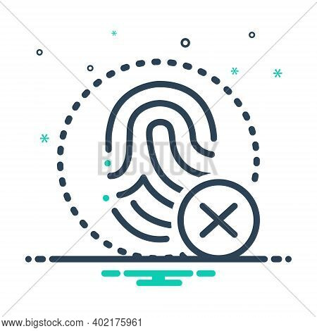 Mix Icon For Fingerprint Cancelation Fingerprint Cancelation Biometry Unapproved