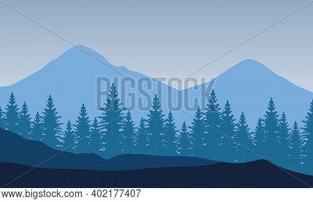 Nice Natural Sunrise Scenery On The City Edge. City Vector