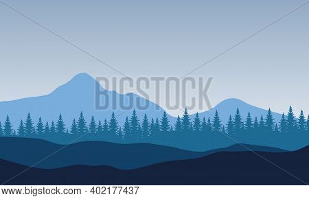Very Soothing Scenic In The Morning. City Vector
