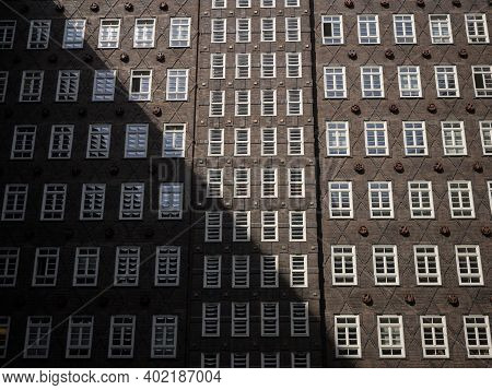 Inner Courtyard Facade Of Historical Building Sprinkenhof Brick Expressionist Architecture Kontorhau