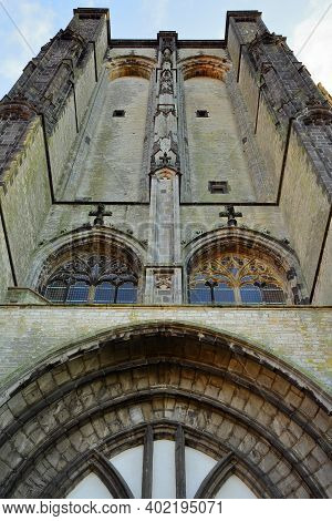 The External Facade Of The Sint Lievensmonstertoren (saint Lievens Monster Church Tower), Located On
