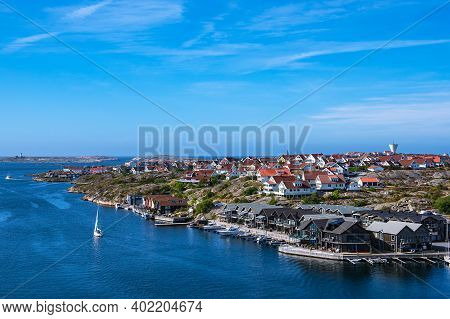 View To The City Smoegen In Sweden.