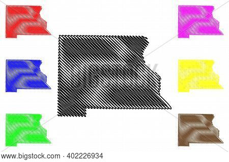 Marion County, Missouri (u.s. County, United States Of America, Usa, U.s., Us) Map Vector Illustrati