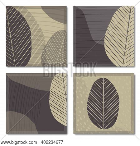 Multi-page Botanical Abstract Background Or Poster Template With Copy Space For Text Vector Illustra