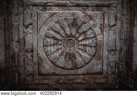 The Badami Temple Complex Of Hindu, Jain, And Supposedly Buddhist Cave Temples Located Near The Smal