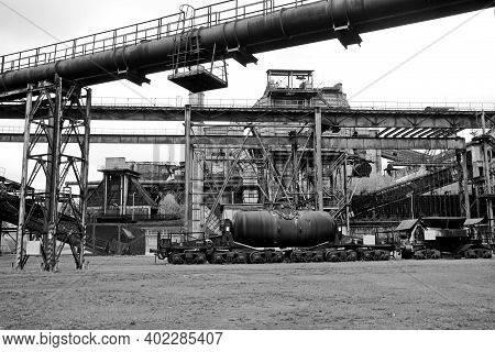 A View From The Rusty, Abandoned Steel City In Vítkovice In Czech Republic The Area Is Used As An In
