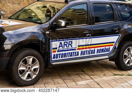 Romanian Arr (autoritatea Rutiera Romana) Car Parked In Bucharest, Romania, 2020