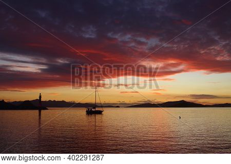 Seaside Town Of Turgutreis And Spectacular Sunsets