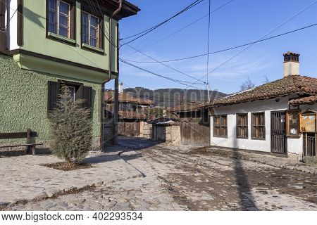 Typical Street And Old Houses In Koprivshtitsa, Bulgaria