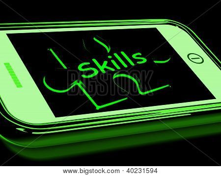 Akıllı telefon becerileri gösterir yetenek ve yetenek