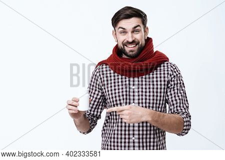 A Young Man Has A Cold.
