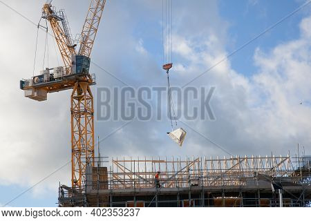 Work Being Undertaken At A Construction Site In Newbury In The Uk, Taken On The 19th November 2020