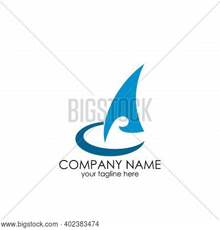 Creative Sample Design Wave Sailling Logo Vector