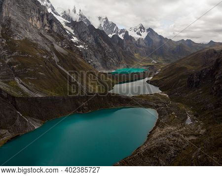 Cordillera Huayhuash Circuit Mirador Tres Lagunas Three Lakes View Laguna Gangrajanca Siula Quesillo