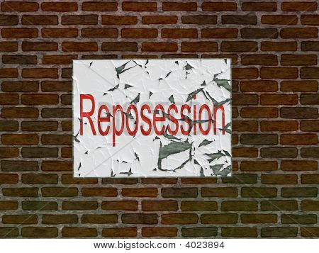 Soluk Reposession Poster ile ev tuğla duvar