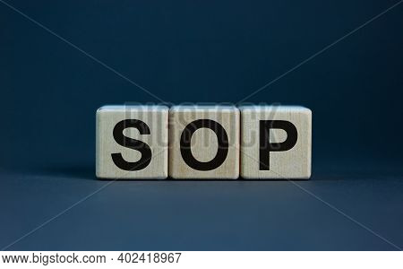 Sop - Standard Operations Procedure Symbol. Concept Word 'sop - Standard Operations Procedure' On Cu