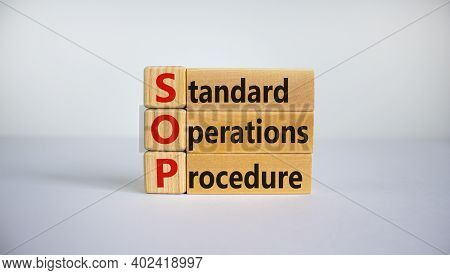Sop - Standard Operations Procedure Symbol. Concept Word 'sop - Standard Operations Procedure' On Cu