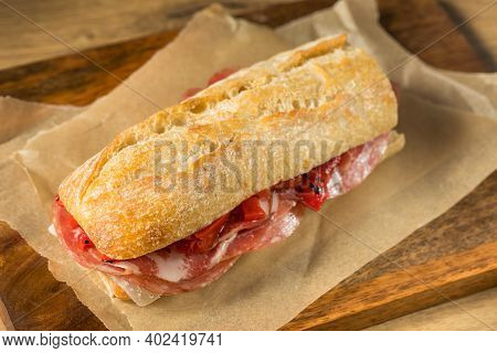 Homemade Spanish Ham Bocadillo Sandwich