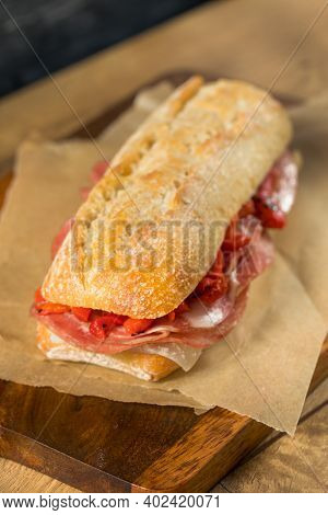 Homemade Spanish Ham Bocadillo Sandwich