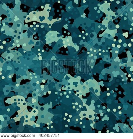 Camouflage Pattern Background. Modern Clothing Style Masking Camo Repeat Print