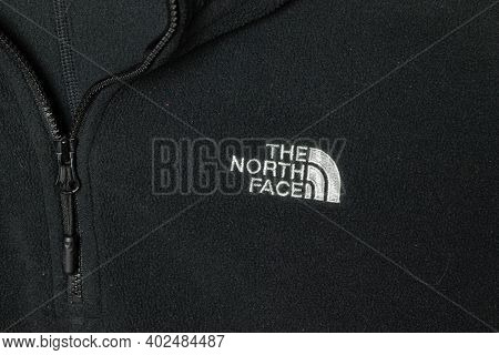 Moscow, Russia - 5 December 2020: The North Face Tnf Logo Close-up, Illustrative Editorial.