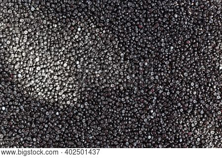 Black Pallet Polymer Isolated On White Background. Polymer Plastic.