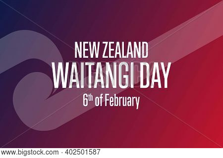Waitangi Day. New Zealand. 6th Of February. Holiday Concept. Template For Background, Banner, Card, 