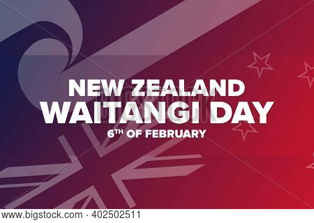 Waitangi Day. New Zealand. 6th Of February. Holiday Concept. Template For Background, Banner, Card, 