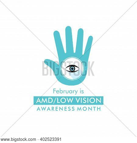 Vector Illustration Of Amd Or Low Vision Awareness Month Concept Design