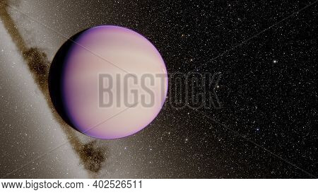 Planets And Galaxy, Science Fiction Illustration. Beauty Of Deep Space. Billions Of Galaxy In The Un