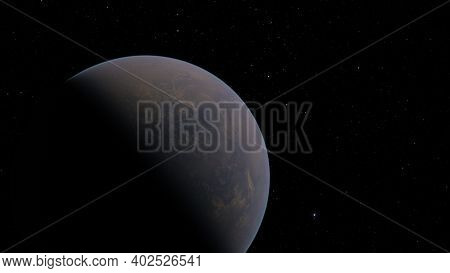 Planets And Galaxy, Science Fiction Illustration. Beauty Of Deep Space. Billions Of Galaxy In The Un