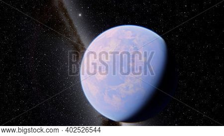 Planets And Galaxy, Science Fiction Illustration. Beauty Of Deep Space. Billions Of Galaxy In The Un