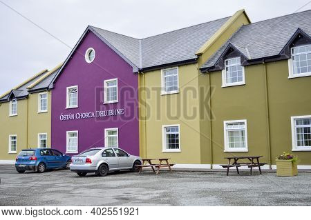 Dingle, Co. Kerry, Ireland. July, 2016. The Front View Of Dingle Peninsula Hotel At County Kerry, Ir