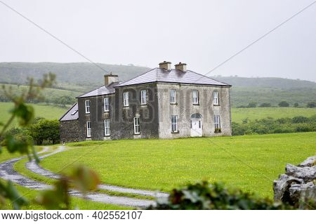Glenquin, Killinaboy, Co. Clare, Ireland, July 10, 2016. The Exterior Of Famous House In Irish Tv Dr