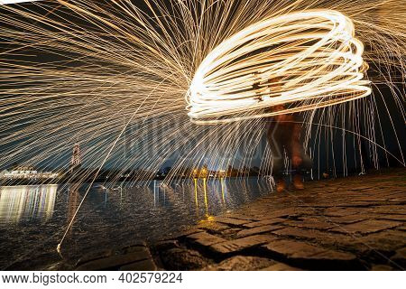 Steel Wool Photography Involves Setting Light To Steel Wool And Then Spinning It In The Air To Creat