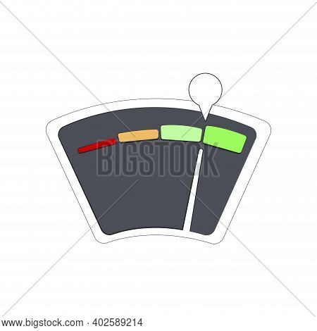 Equipment Finance Guage For Credit Bank Application. Vector Meter Score Level, Measure Customer Fina