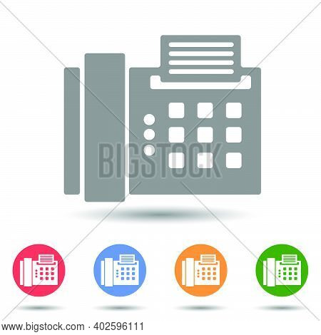 Fax Phone Icon Vector Illustrator Isolated On White Background