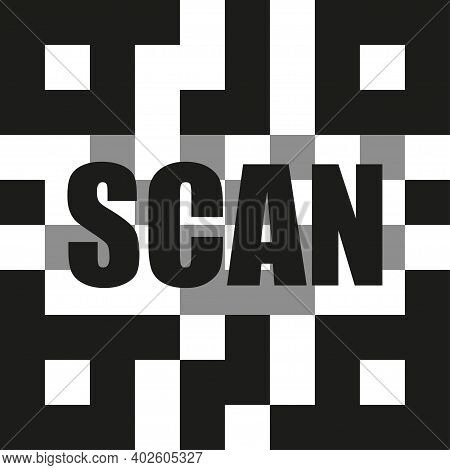 Qrcode Scanning Vector Icon, Qr Code Scan. Laser Scanner Isolated Symbol Illustration.
