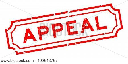 Grunge Red Appeal Word Square Rubber Seal Stamp On White Background