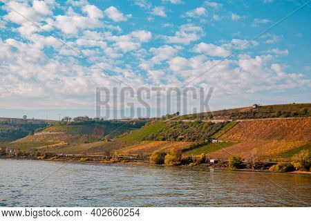 Travel In Germany - River Cruises In Rhein River, Beautiful Medieval Town And Wine Fields. Germany K